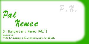 pal nemec business card